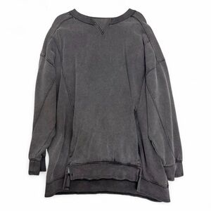 Free People Charcoal Oversized Sweatshirt Dress